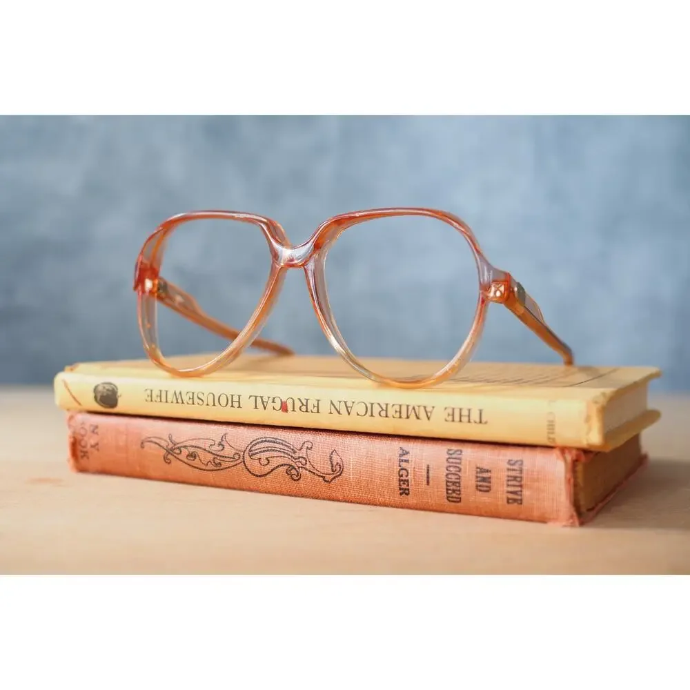 Vintage 1970s Eyeglasses Grandma Chic Boho Festival NOS Jackie O France 55-15